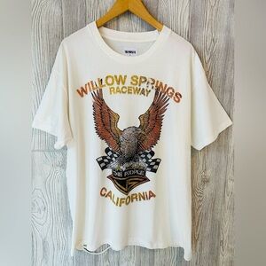 NEW! THE PEOPLE VS Tee Graphic Eagle Racing Tshirt Unisex Size Large Oversized